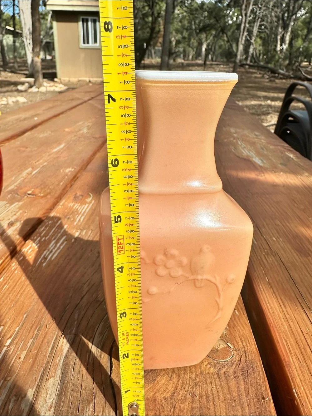 Vintage 1982 Avon Rose Pink Fragrance Vase